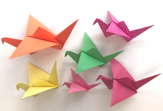 Wir lassen Kraniche entstehen